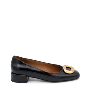 Bailarina adorno piel negro | ANGEL ALARCON Sale