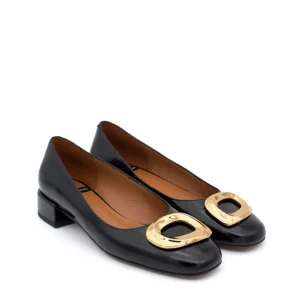 Bailarina adorno piel negro | ANGEL ALARCON Sale