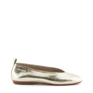 Bailarina basic piel metalizada platino | WONDERS Clearance