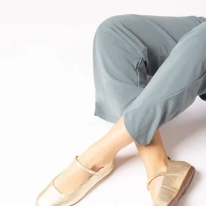 Bailarina basic piel metalizada platino | WONDERS Discount