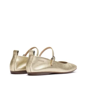 Bailarina basic piel metalizada platino | WONDERS Discount