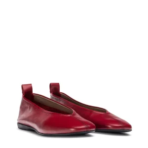 Bailarina basic piel rojo | WONDERS Sale