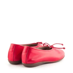Bailarina cordón piel rojo | WONDERS Discount