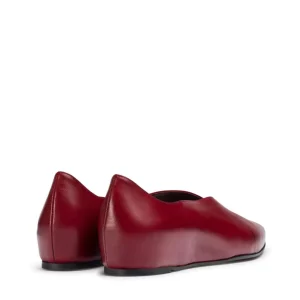 Bailarina cuña piel rojo | WONDERS Discount