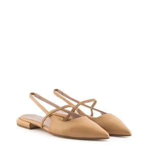 Bailarina destalonada piel camel | PEDRO MIRALLES Best