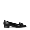 Bailarina lazo piel grabada coco negro | LODI LOVE Fashion