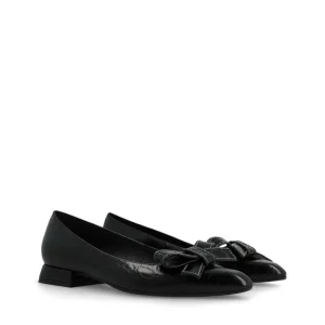 Bailarina lazo piel grabada coco negro | LODI LOVE Fashion