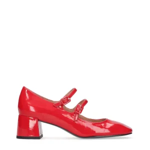 Bailarina Mery Jane piel charol rojo | BIBI LOU Discount