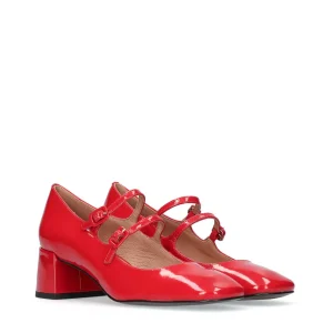 Bailarina Mery Jane piel charol rojo | BIBI LOU Discount