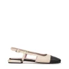Bailarina plana bicolor piel beige | PEDRO MIRALLES Online