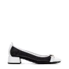 Bailarina retro piel combi negro | HISPANITAS Outlet