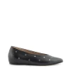 Bailarina tachas cuña piel negro | WONDERS Hot
