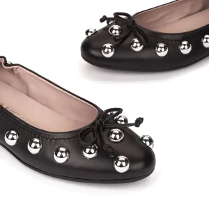 Bailarina tachas piel negro | PEDRO MIRALLES Discount