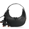 Bolso baguette multi charm piel negro | MADE IN ITALY New