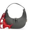 Bolso baguette multi charm piel gris | MADE IN ITALY Hot