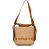Bolso bucket rafia piel cuero | HISPANITAS Outlet