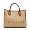 Bolso shopper rafia natural cuero | HISPANITAS Clearance