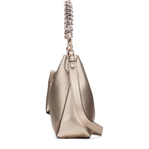 Bolso tote maxi piel metalizada cava | HISPANITAS Online