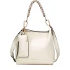 Bolso tote maxi piel off white | HISPANITAS New