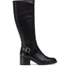 Bota alta elástica piel negro | WONDERS Discount