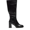 Bota alta tacón piel negro | REGARDE LE CIEL New
