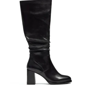 Bota alta tacón piel negro | REGARDE LE CIEL New
