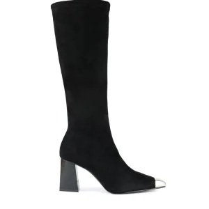 Bota alta tejido elástico negro | MISS ELASTIC New