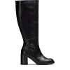 Bota basic caña ancha piel negro | WONDERS Hot