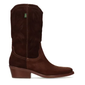Bota campera 3/4 ante marrón | DAKOTA BOOTS Fashion