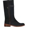 Bota campera plana ante azul marino | DAKOTA BOOTS Online