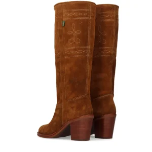 Bota campera tacón ante capuccino | DAKOTA BOOTS New