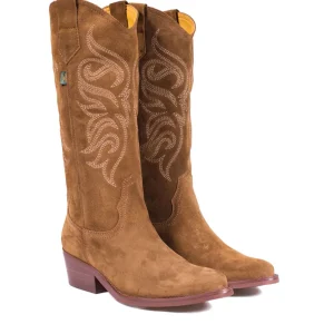 Bota cowboy bordados ante capuccino | DAKOTA BOOTS Fashion