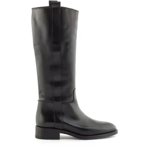 Bota plana piel negro | ALPE Clearance