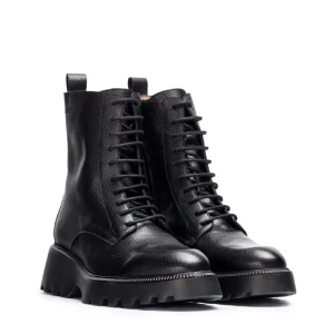 Botín combat piel negro | WONDERS Sale