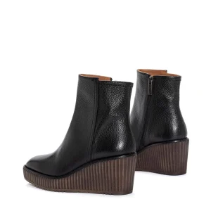 Botín cuña piel negro | PONS QUINTANA Discount