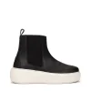 Botín piso bloque piel negro | WEEKEND Fashion