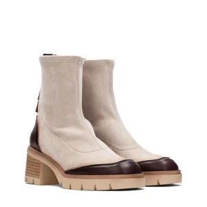 Botín sport cremallera tejido beige | HISPANITAS Clearance