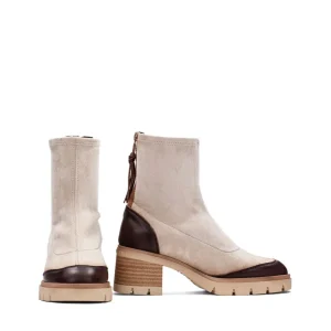 Botín sport cremallera tejido beige | HISPANITAS Clearance