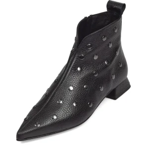 Botín tachuelas piel negro | DIBIA Outlet