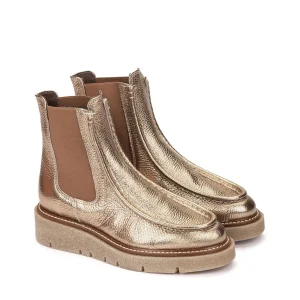 Botín "wallabee" piel metalizada platino | WEEKEND Online