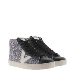 Deportivo botín glitter plomo | VICTORIA Fashion