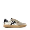 Deportivo retro piel metalizada platino | ANOTHER Online