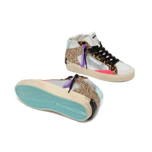 Deportivo SK8 DELUXE MID glitter oro | CRIME LONDON Best