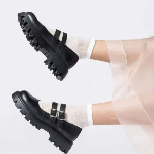 Mercedita biker piel negro | WONDERS Fashion