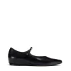 Merceditas cuña piel negro | WONDERS Clearance