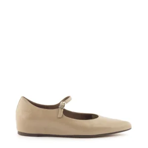 Merceditas cuña piel taupe | WONDERS Online