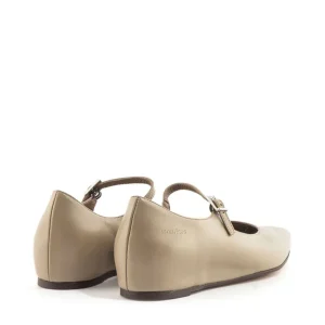 Merceditas cuña piel taupe | WONDERS Online