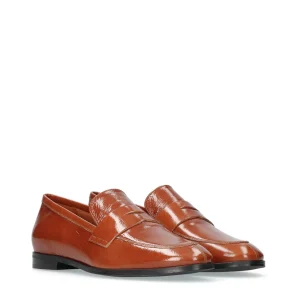 Mocasín basic piel charol cuero | ANGEL ALARCON Sale