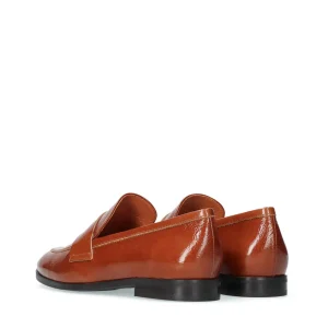 Mocasín basic piel charol cuero | ANGEL ALARCON Sale