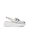 Mocasín sport destalonado piel metalizada plata | WONDERS Sale